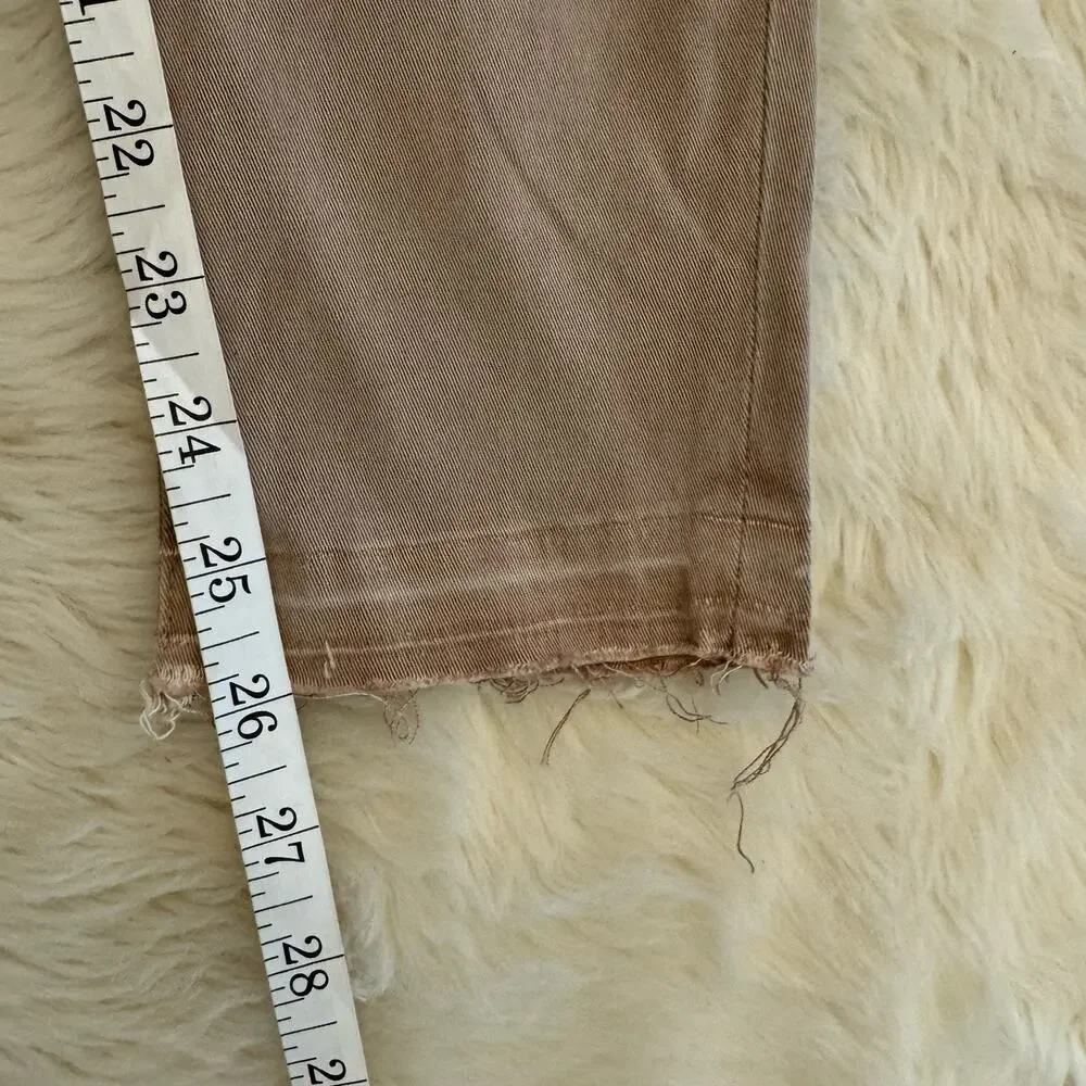 Parker Smith Raw Hem Tan Skinny Jeans 27